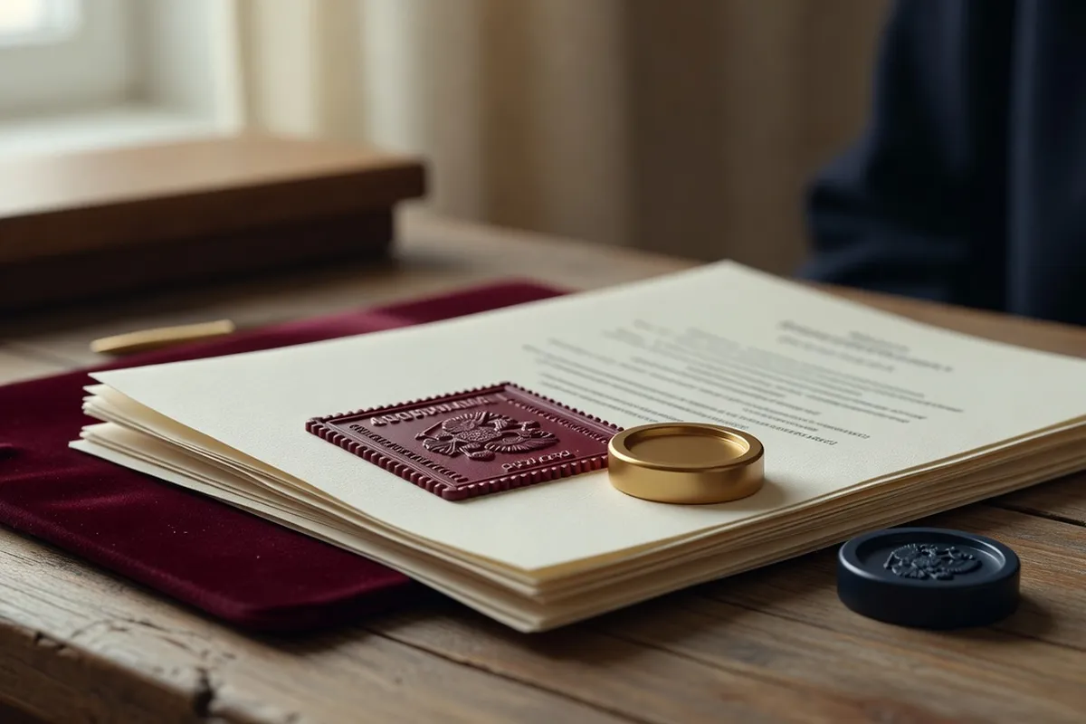 Documents administratifs russes avec tampon d’apostille